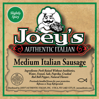Authentic Italian Sausage - Medium Spice (Hint of Heat) - 1 lb pack