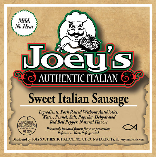Authentic Italian Sausage - Sweet Flavor (Mild) - 1 lb pack